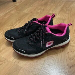 Skechers Women's Black Sneakers with Pink Highlights Size 7